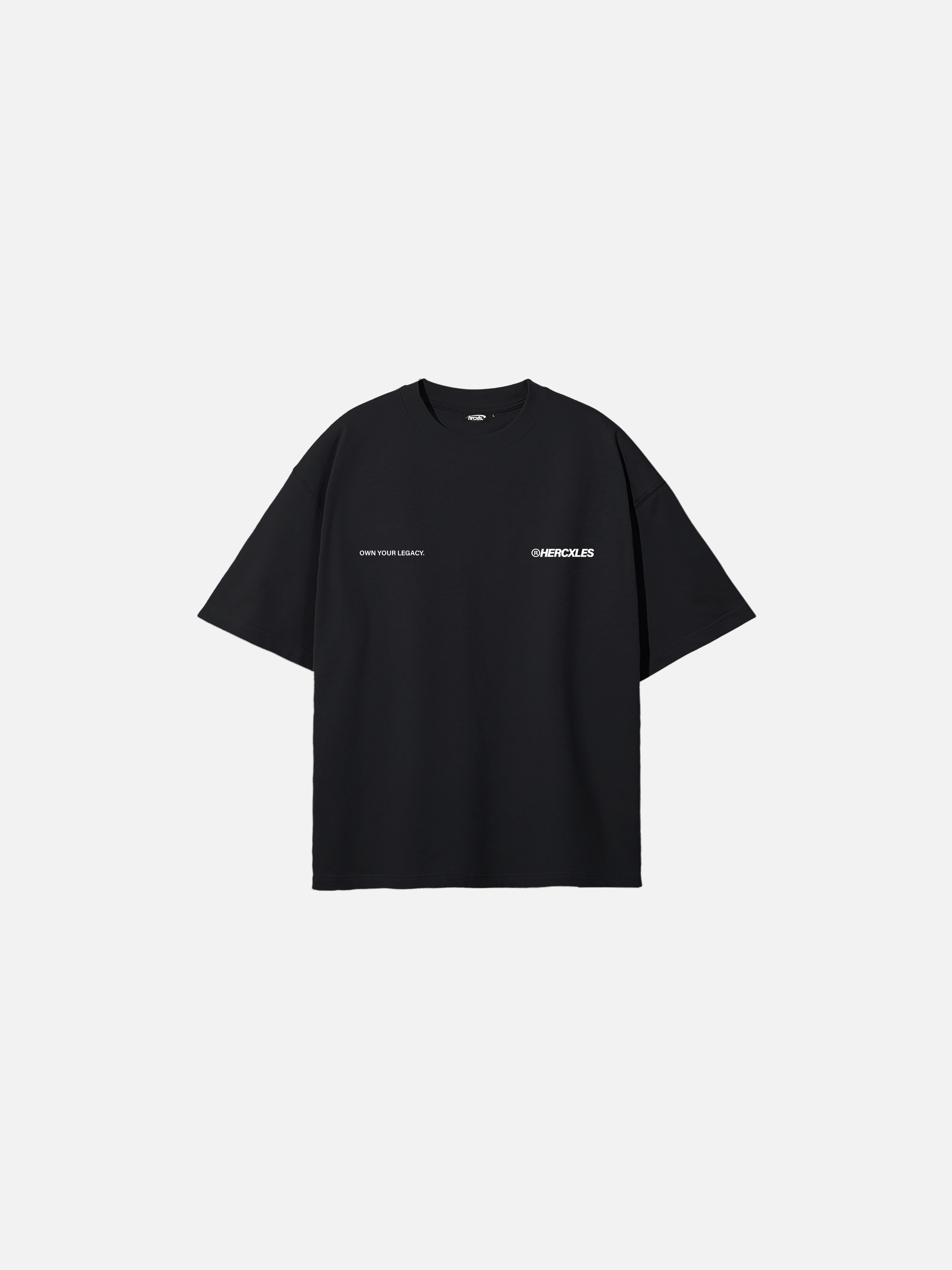 HERCXLES: Death Rattle Oversized T-Shirt - Black front flat lay